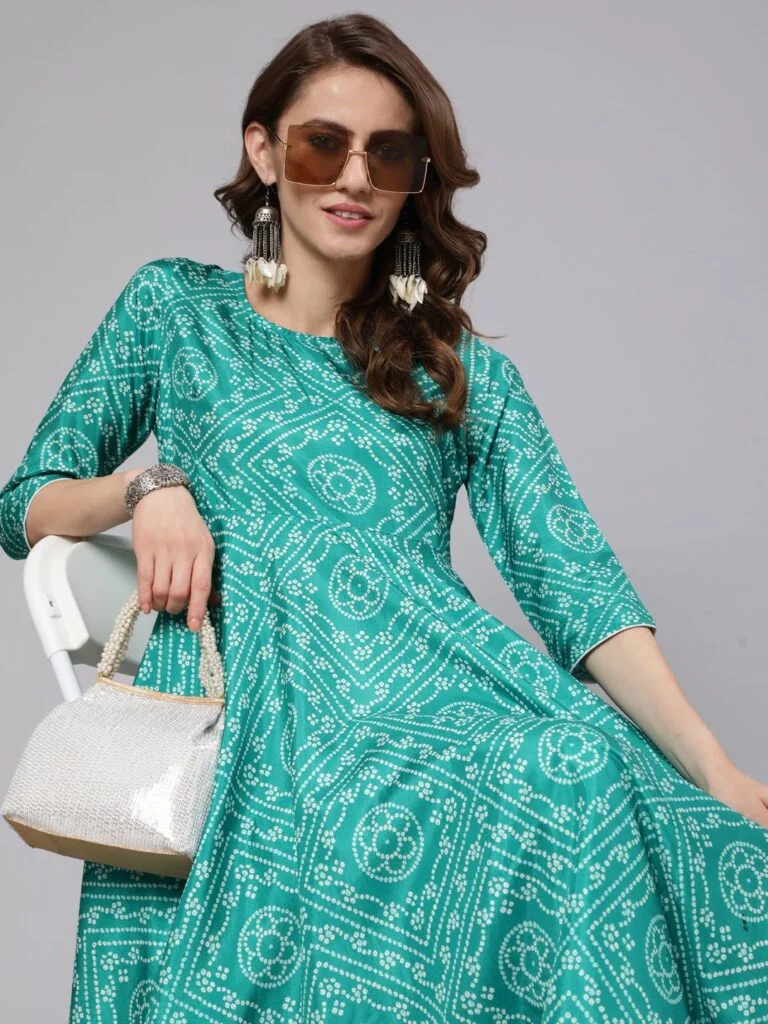 Top 235+ modern bandhani kurti neck designs latest