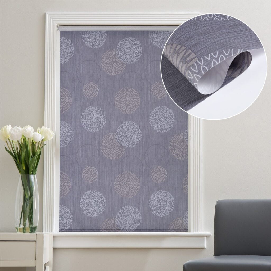 silver color rolling curtains for windows