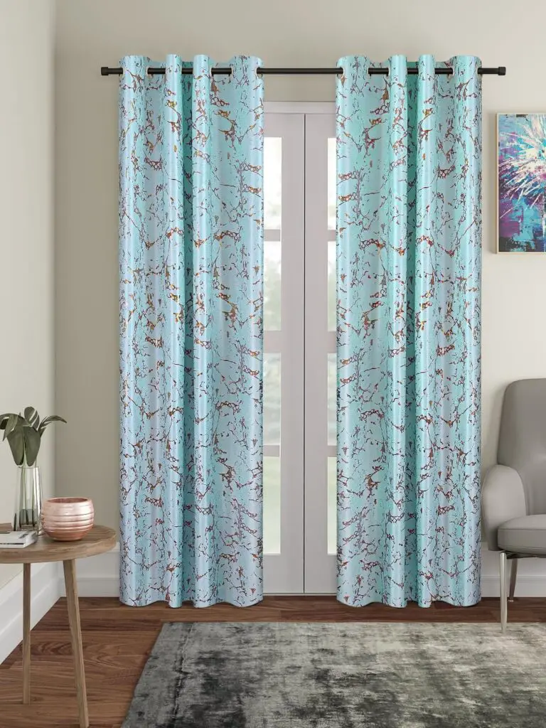 sky color door curtains designs