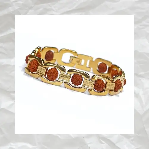 beautiful rudraksha bracelet gold for men