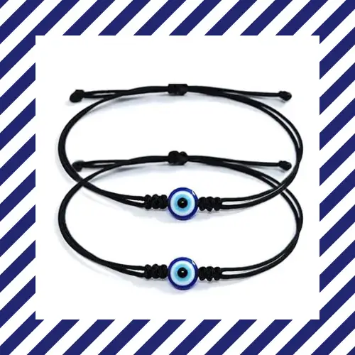 evil eye bracelet with black beads