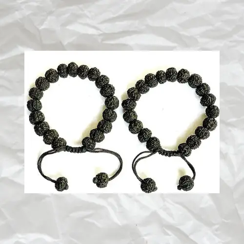 rudraksha bracelet for men in black colour