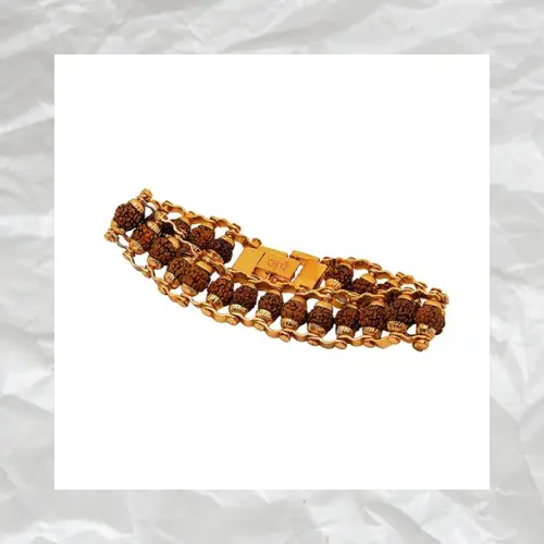 rudraksha bracelet for men with lock