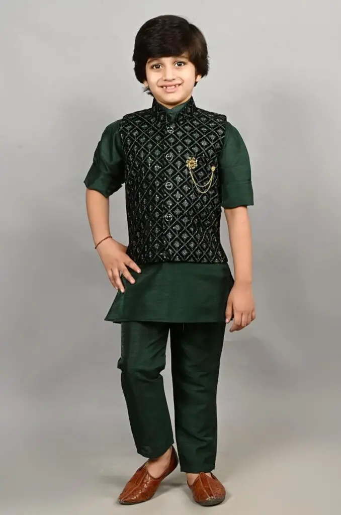 indo western dress for kid boy
