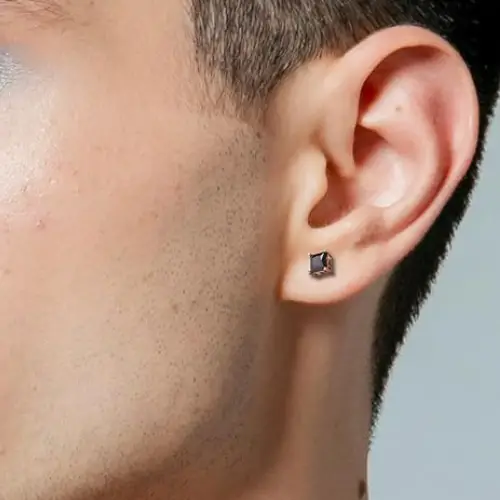 black diamond earrings for men