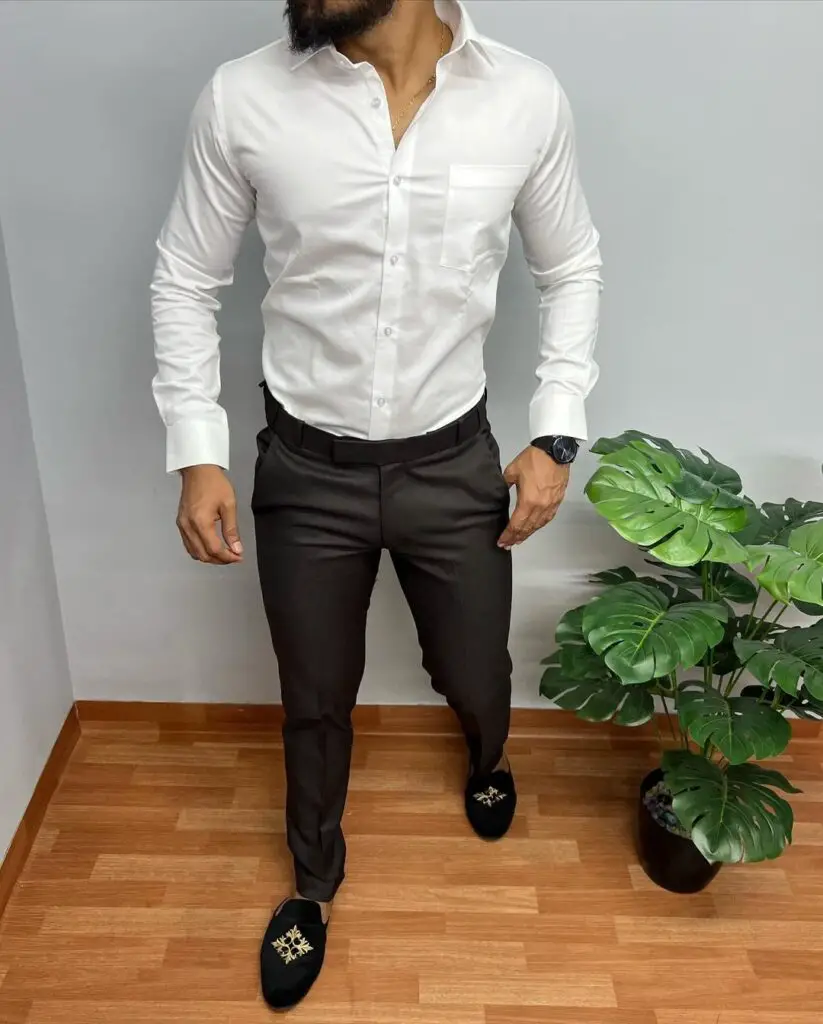 party wear white shirts for men 2