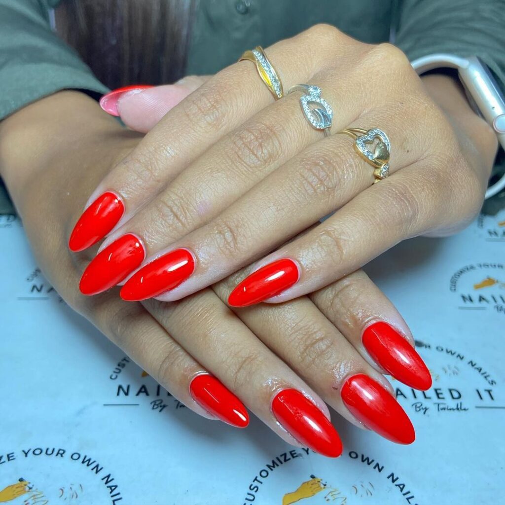 red nail art designs